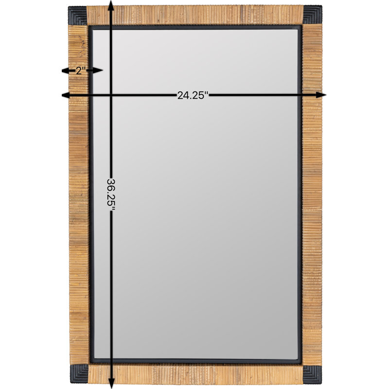 Aerin Rattan Rectangle Wall Mirror & Reviews Joss & Main